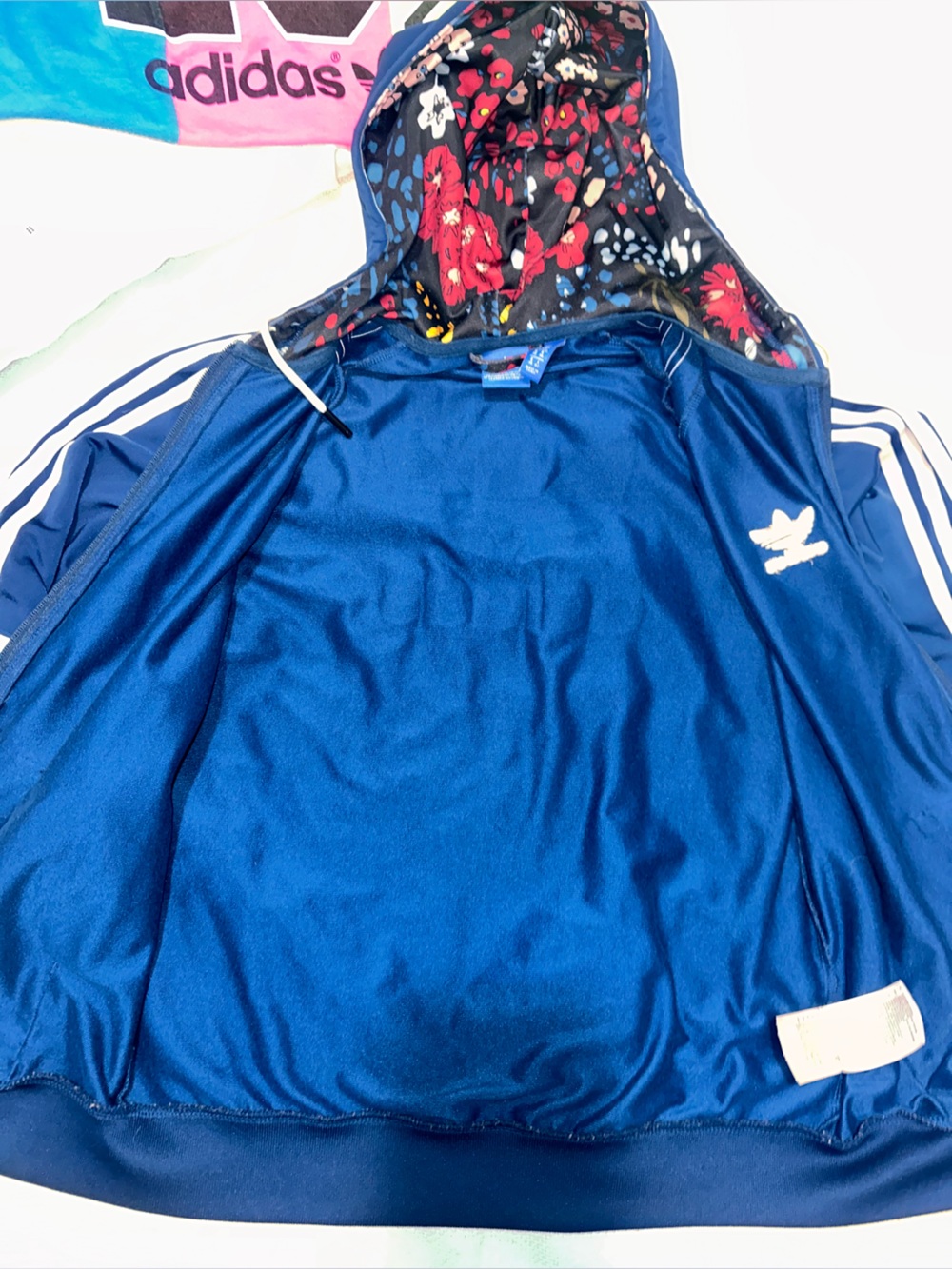 Adidas Blue Track Jacket Women’s - Picture 7 of 11